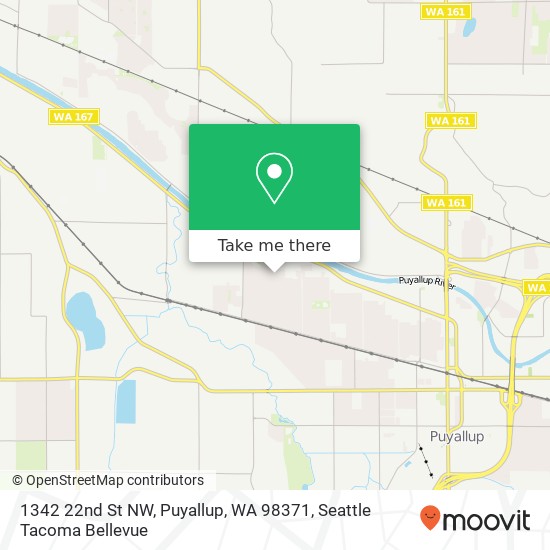 Mapa de 1342 22nd St NW, Puyallup, WA 98371