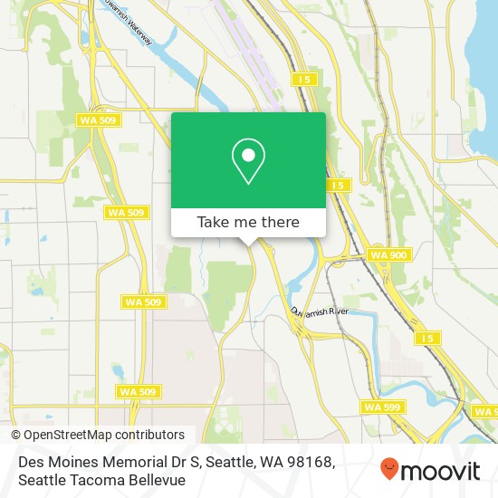 Des Moines Memorial Dr S, Seattle, WA 98168 map