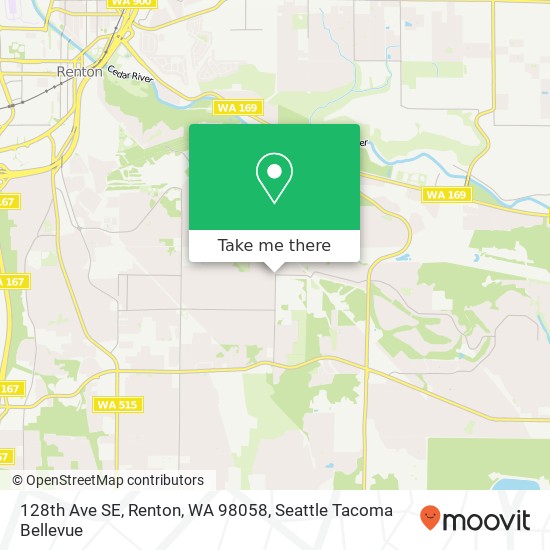 Mapa de 128th Ave SE, Renton, WA 98058