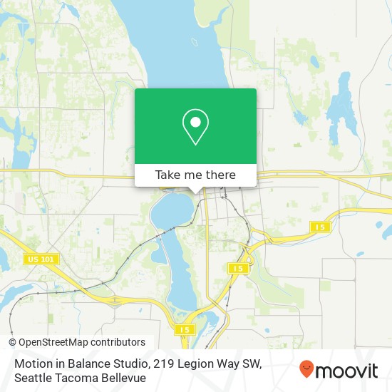 Mapa de Motion in Balance Studio, 219 Legion Way SW