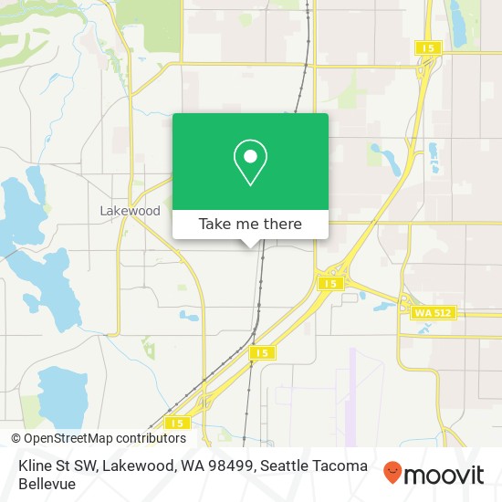 Mapa de Kline St SW, Lakewood, WA 98499
