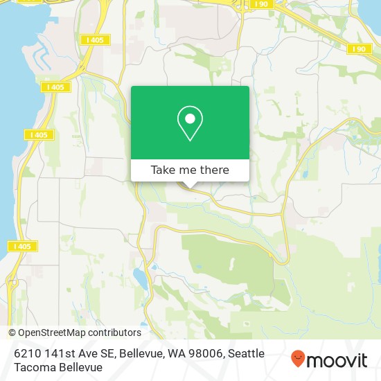 Mapa de 6210 141st Ave SE, Bellevue, WA 98006