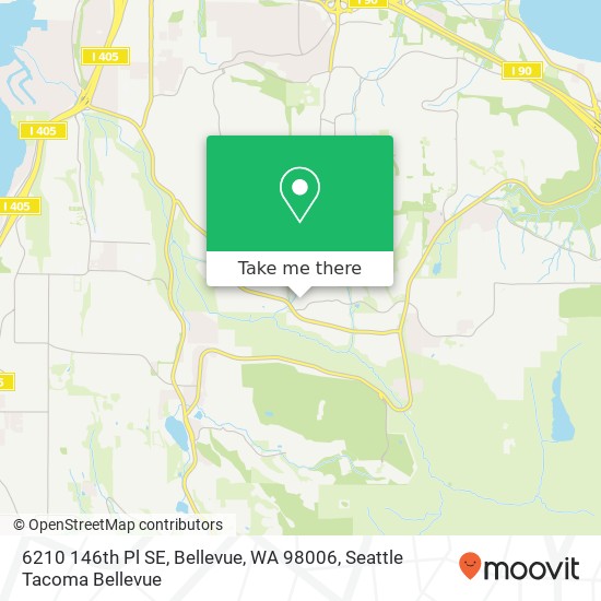 Mapa de 6210 146th Pl SE, Bellevue, WA 98006