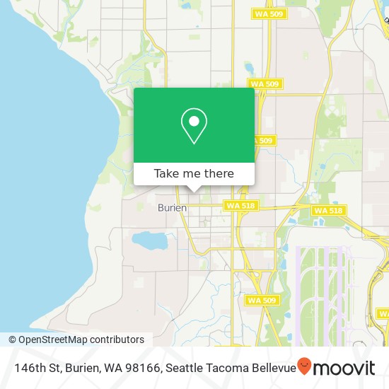 Mapa de 146th St, Burien, WA 98166