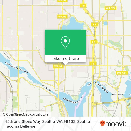 45th and Stone Way, Seattle, WA 98103 map