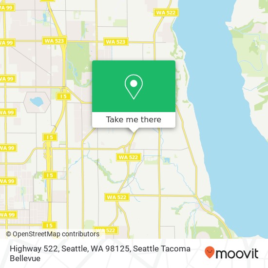 Highway 522, Seattle, WA 98125 map