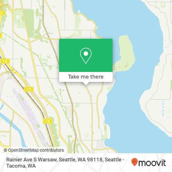 Rainier Ave S Warsaw, Seattle, WA 98118 map