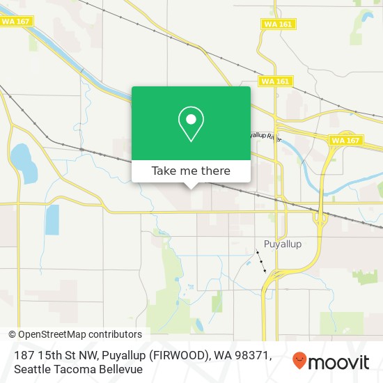 Mapa de 187 15th St NW, Puyallup (FIRWOOD), WA 98371