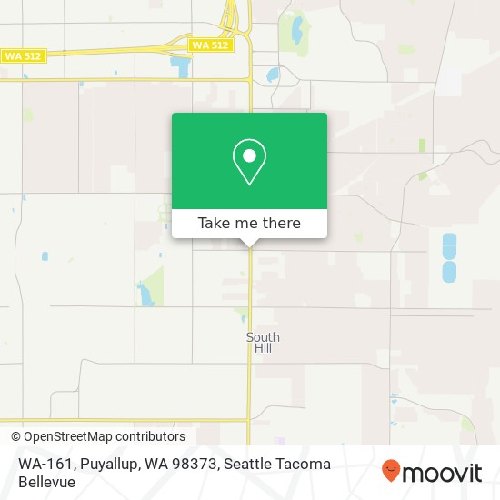 Mapa de WA-161, Puyallup, WA 98373