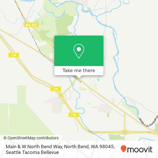 Mapa de Main & W North Bend Way, North Bend, WA 98045