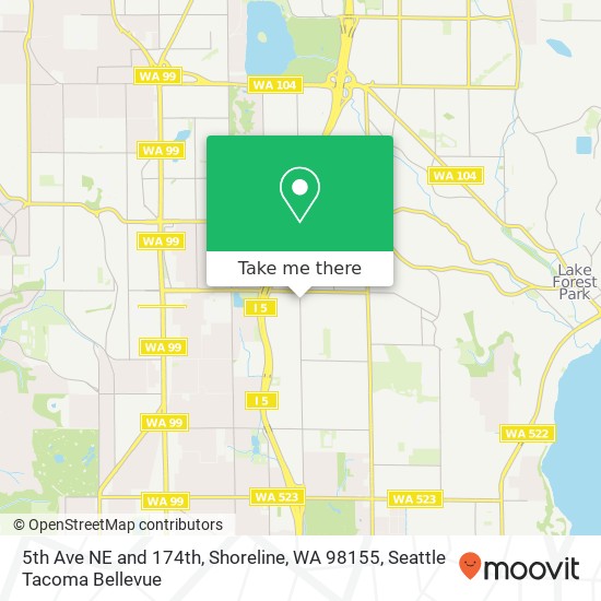 5th Ave NE and 174th, Shoreline, WA 98155 map