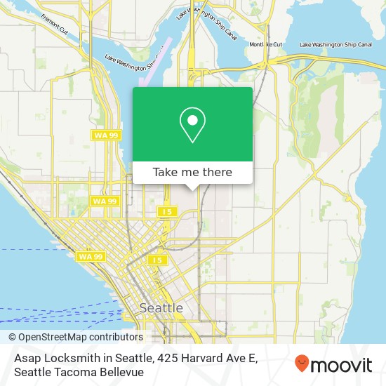 Asap Locksmith in Seattle, 425 Harvard Ave E map
