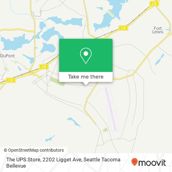 Mapa de The UPS Store, 2202 Ligget Ave