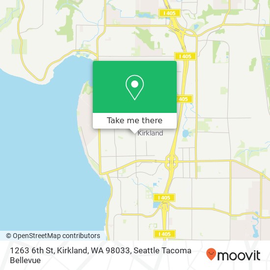 Mapa de 1263 6th St, Kirkland, WA 98033