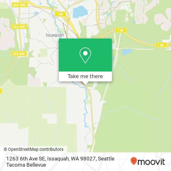 Mapa de 1263 6th Ave SE, Issaquah, WA 98027