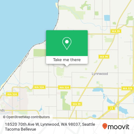 Mapa de 18520 70th Ave W, Lynnwood, WA 98037