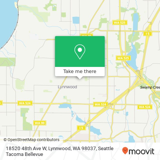 Mapa de 18520 48th Ave W, Lynnwood, WA 98037