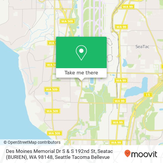 Des Moines Memorial Dr S & S 192nd St, Seatac (BURIEN), WA 98148 map