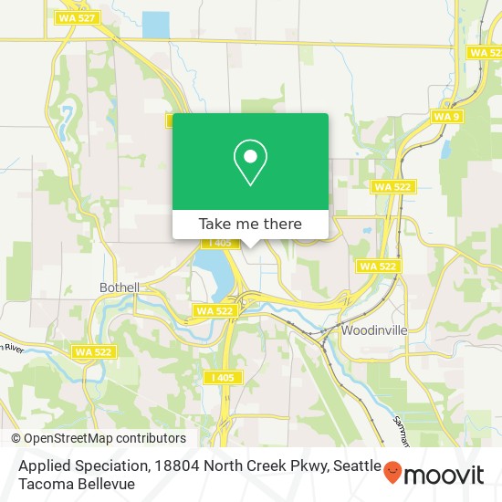 Applied Speciation, 18804 North Creek Pkwy map