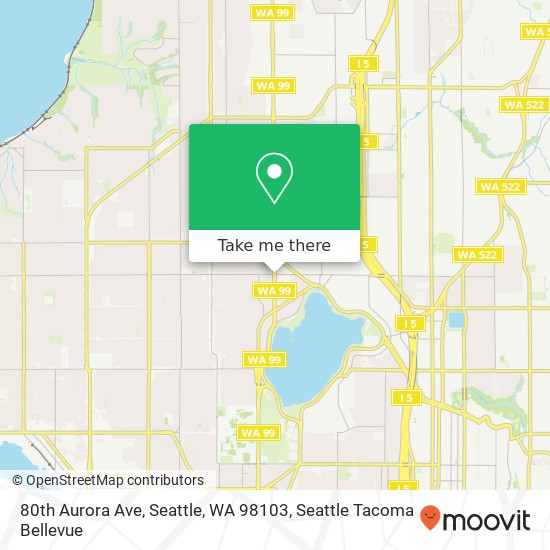 Mapa de 80th Aurora Ave, Seattle, WA 98103