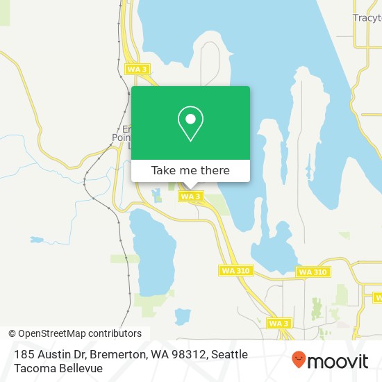 Mapa de 185 Austin Dr, Bremerton, WA 98312