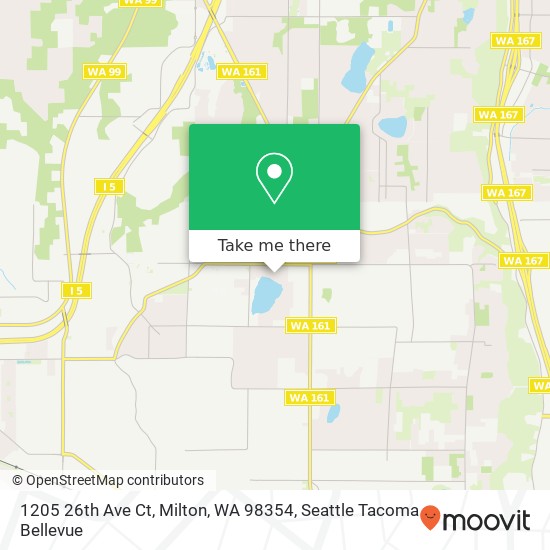 Mapa de 1205 26th Ave Ct, Milton, WA 98354