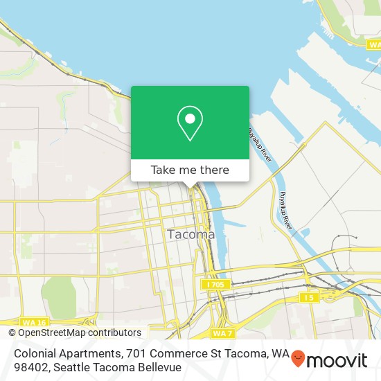 Colonial Apartments, 701 Commerce St Tacoma, WA 98402 map