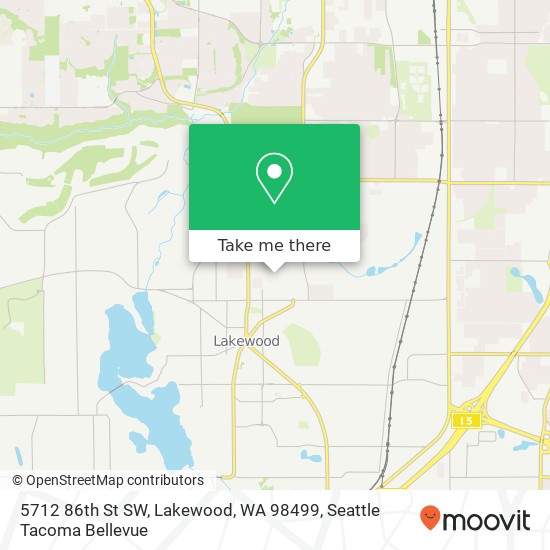 Mapa de 5712 86th St SW, Lakewood, WA 98499