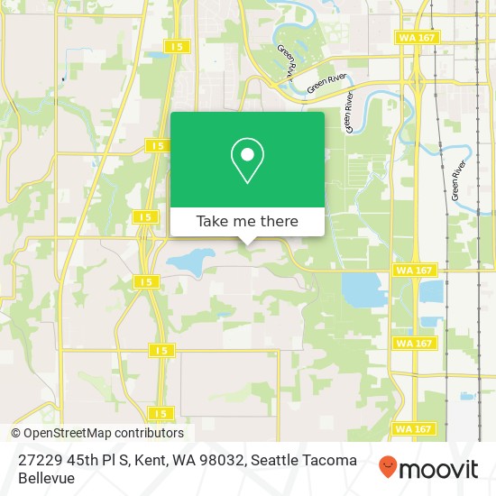 Mapa de 27229 45th Pl S, Kent, WA 98032