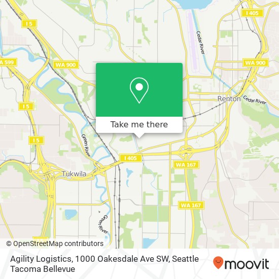 Mapa de Agility Logistics, 1000 Oakesdale Ave SW