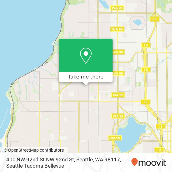 400,NW 92nd St NW 92nd St, Seattle, WA 98117 map