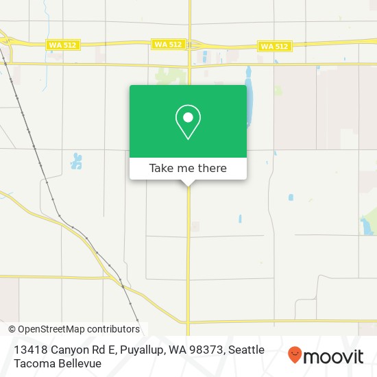 Mapa de 13418 Canyon Rd E, Puyallup, WA 98373