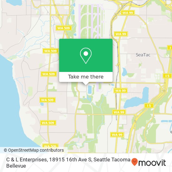 Mapa de C & L Enterprises, 18915 16th Ave S