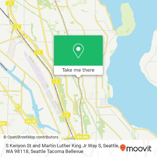 Mapa de S Kenyon St and Martin Luther King Jr Way S, Seattle, WA 98118