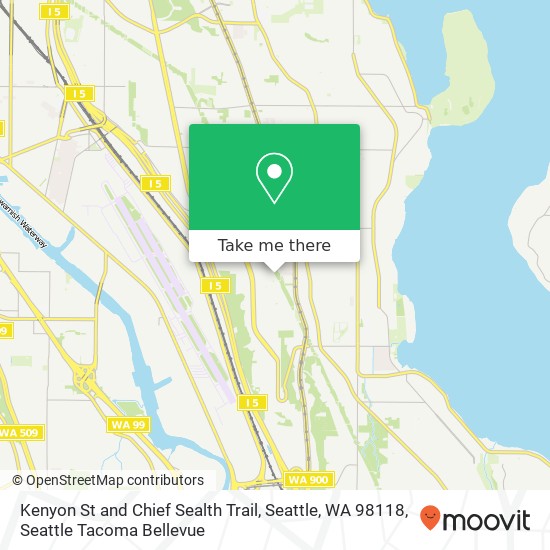 Kenyon St and Chief Sealth Trail, Seattle, WA 98118 map