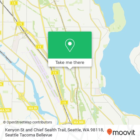 Mapa de Kenyon St and Chief Sealth Trail, Seattle, WA 98118