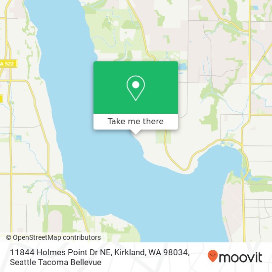 Mapa de 11844 Holmes Point Dr NE, Kirkland, WA 98034