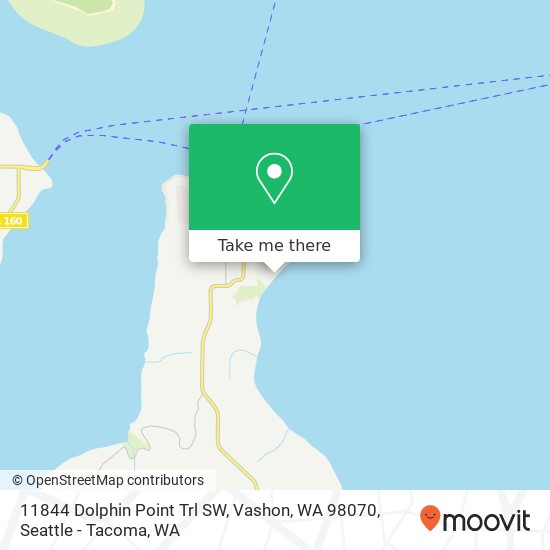 Mapa de 11844 Dolphin Point Trl SW, Vashon, WA 98070