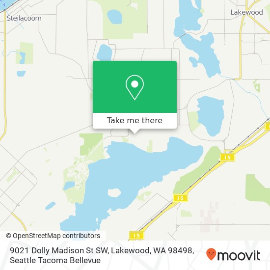 Mapa de 9021 Dolly Madison St SW, Lakewood, WA 98498