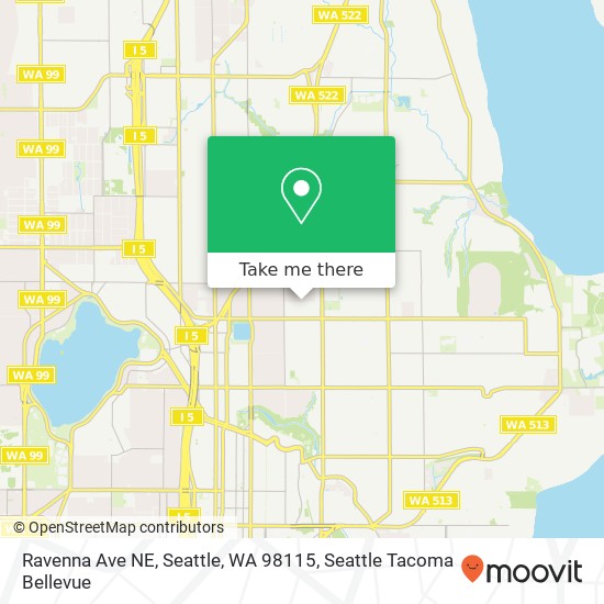 Mapa de Ravenna Ave NE, Seattle, WA 98115