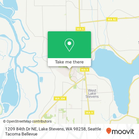 1209 84th Dr NE, Lake Stevens, WA 98258 map