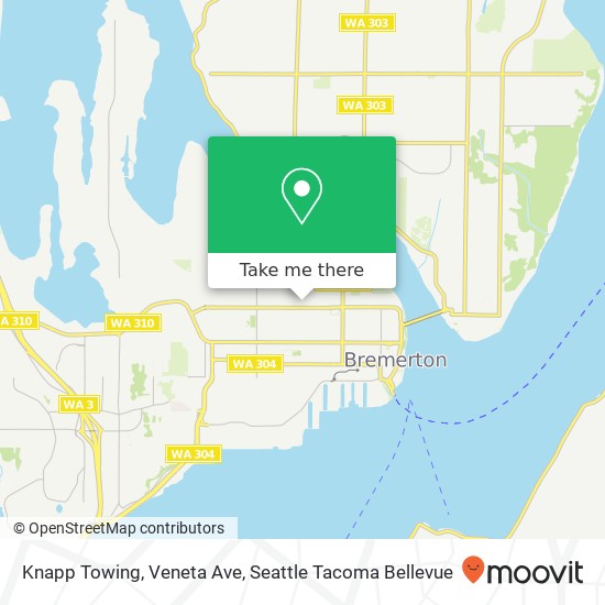 Knapp Towing, Veneta Ave map