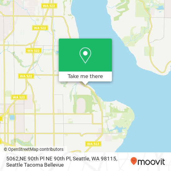 Mapa de 5062,NE 90th Pl NE 90th Pl, Seattle, WA 98115