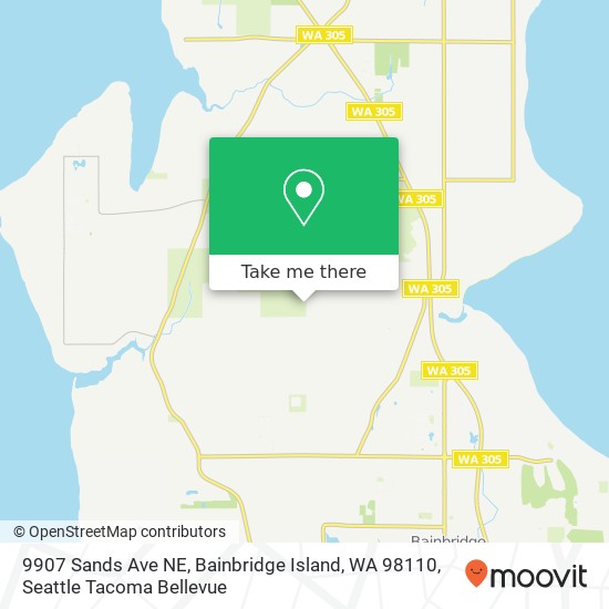 Mapa de 9907 Sands Ave NE, Bainbridge Island, WA 98110