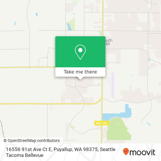 Mapa de 16556 91st Ave Ct E, Puyallup, WA 98375