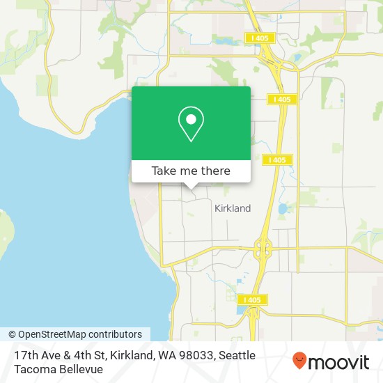 Mapa de 17th Ave & 4th St, Kirkland, WA 98033