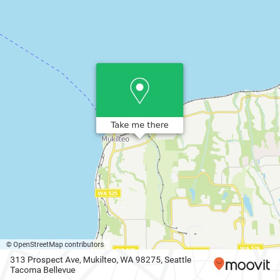 Mapa de 313 Prospect Ave, Mukilteo, WA 98275