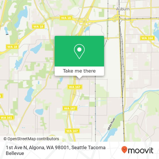 Mapa de 1st Ave N, Algona, WA 98001