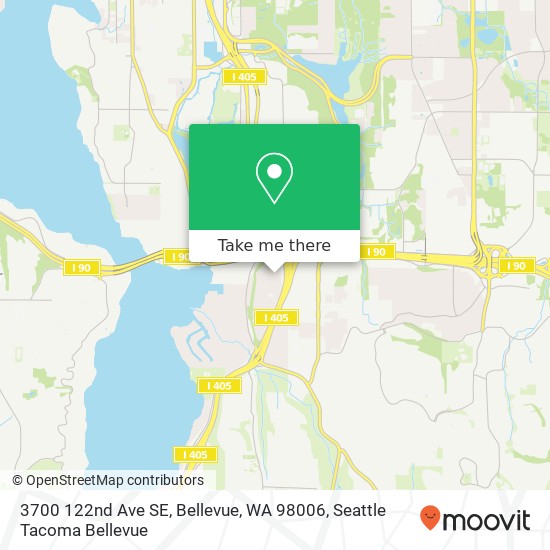 Mapa de 3700 122nd Ave SE, Bellevue, WA 98006