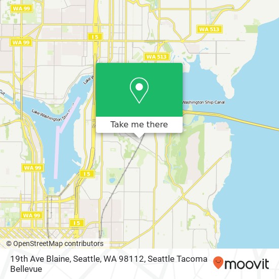 Mapa de 19th Ave Blaine, Seattle, WA 98112